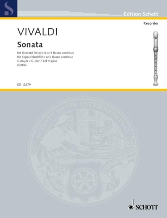 Sonate G-Dur f�r Sopranblockfl�te und Bc