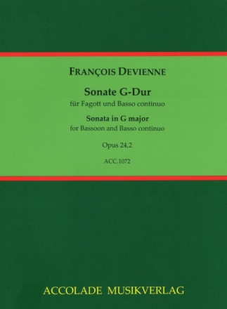 Sonate G-Dur op.24,2 f�r Fagott und Bc
