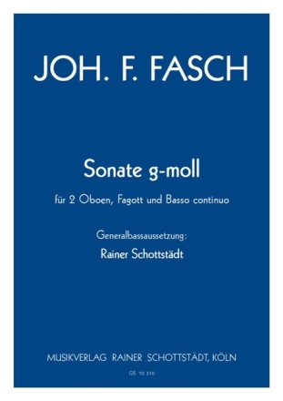Sonate g-Moll f�r 2 Oboen, Fagott und Bc Partitur und Stimmen