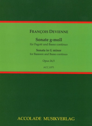Sonate g-Moll op.24,5 f�r Fagott und Bc