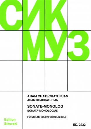 Sonate - Monolog f�r Violine solo 
