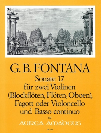 Sonate Nr.17 f�r 2 Violinen (Blockfl�ten, Fl�te, Oboen), Fagott (Violoncello) und Bc
