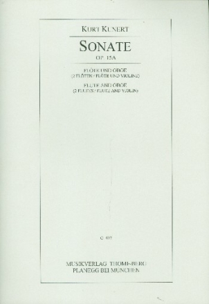 Sonate op.15a f�r Fl�te und Oboe (2 Fl�ten/Fl�te und Violine) Spielpartitur