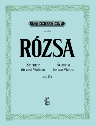 Sonate op.15a (Neufassung 1973) f�r 2 Violinen Spielpartitur