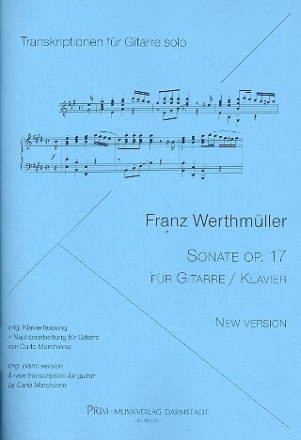 Sonate op.17 f�r Gitarre (Klavier) 2 Partituren (Ausgabe enth�lt beide Fassungen)