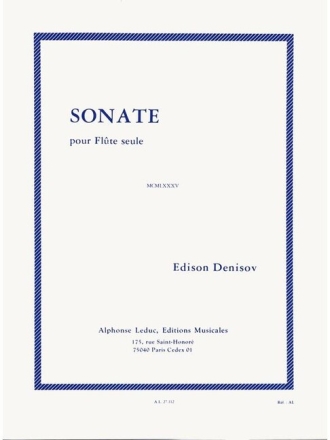 Sonate pour fl�te