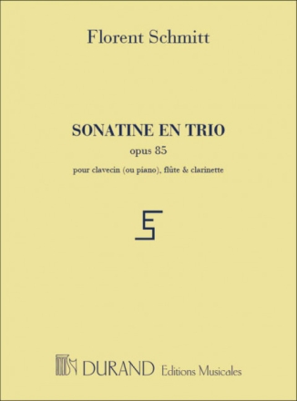 Sonatine en trio op.85 pour clavecin (piano), flute et clarinette parties