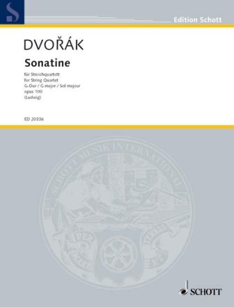 Sonatine G-Dur op.100 f�r Violine und Klavier f�r Streichquartett Partitur und Stimmen