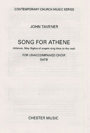 Song for Athene for mixed chorus a cappella score