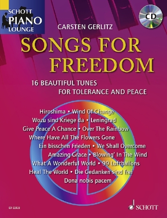 Songs for Freedom (+CD) f�r Klavier (mit Texten und Akkorden)