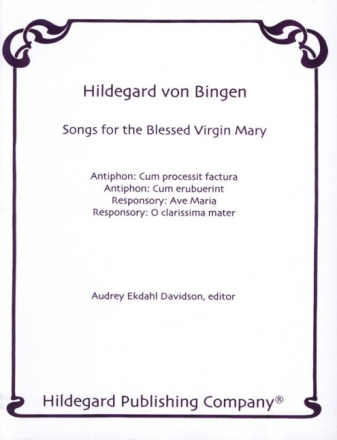 Songs for the Blessed Virgin Mary for voice