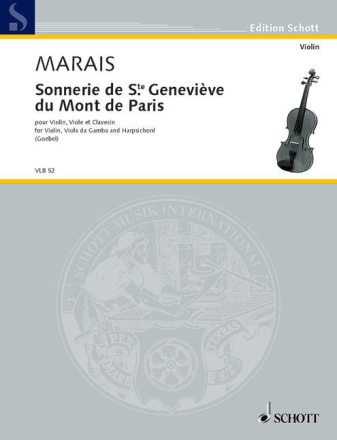 Sonnerie de St. Genevi�ve du Mont de Paris f�r Violine (Fl�te), Viola da gamba (Violoncello) und Cembalo