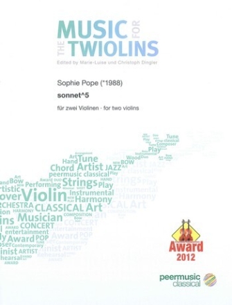 Sonnet^5 f�r 2 Violinen (mit Text) Partitur und Stimmen