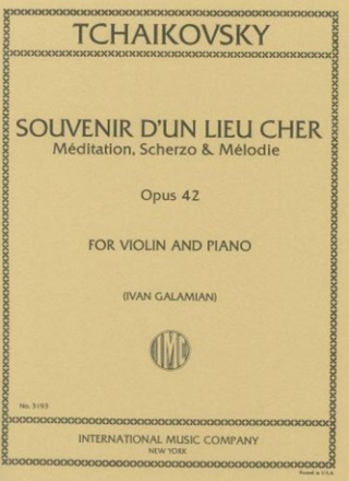 Souvenir d'un lieu cher op.42 for violin and piano
