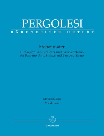 Stabat mater f�r Sopran, Alt, Streicher und Bc Klavierauszug