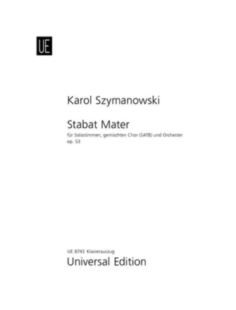 Stabat mater op.53 f�r gem Chor und Orchester,  Klavierauszug
