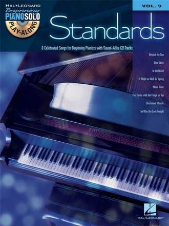 Standards (+CD): for easy piano beginning piano solo playalong vol.9