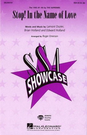 Stop in the Name of Love for female chorus and piano choral score
