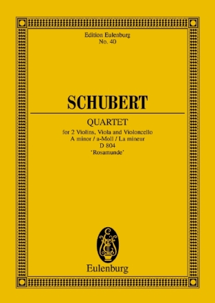 Streichquartett a-Moll D804 f�r Streichquartett Studienpartitur