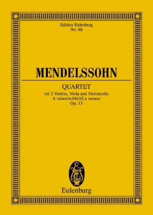Streichquartett a-Moll op.13 f�r Streichquartett Studienpartitur