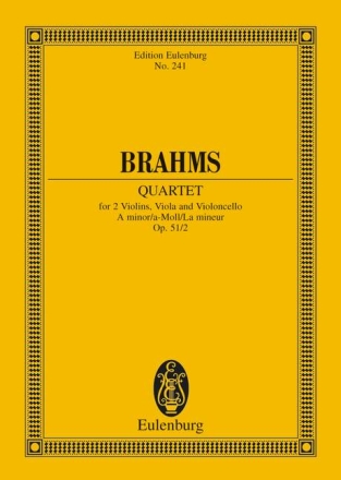 Streichquartett a-Moll op.51,2 f�r Streichquartett Studienpartitur