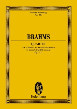 Streichquartett c-Moll op.51,1 f�r Streichquartett Studienpartitur