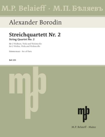 Streichquartett D-Dur Nr.2 f�r Streichquartett Stimmen