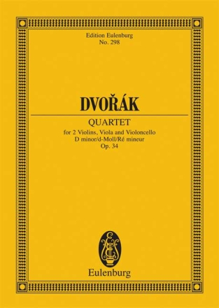 Streichquartett d-Moll op.34 f�r Streichquartett Studienpartitur