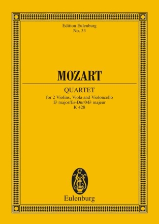 Streichquartett Es-Dur KV428 f�r Streichquartett Studienpartitur