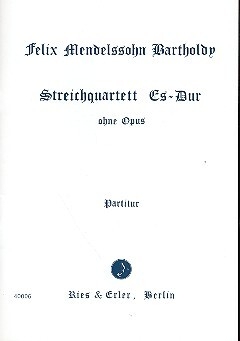Streichquartett Es-Dur ohne Opus f�r Streichquartett Studienpartitur