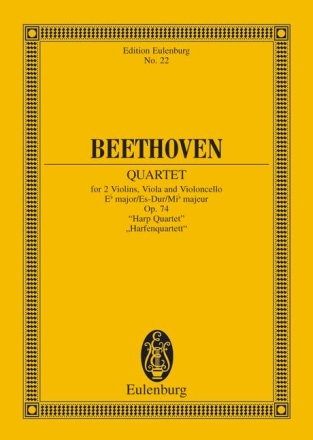 Streichquartett Es-Dur op.74 f�r Streichquartett Studienpartitur