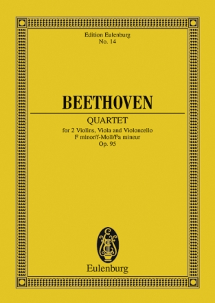 Streichquartett f-Moll op.95 f�r Streichquartett Studienpartitur