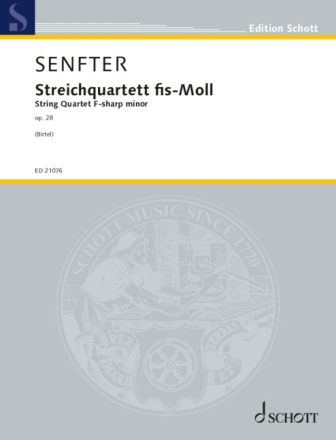 Streichquartett fis-Moll op. 28 f�r 2 Violinen, Viola und Violoncello Partitur und Stimmen
