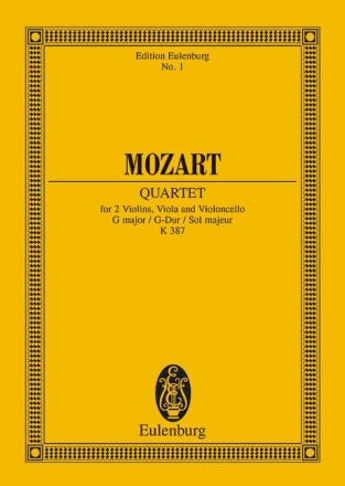 Streichquartett G-Dur KV387 f�r Streichquartett Studienpartitur