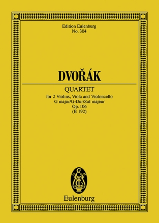 Streichquartett G-Dur op.106 f�r Streichquartett Studienpartitur
