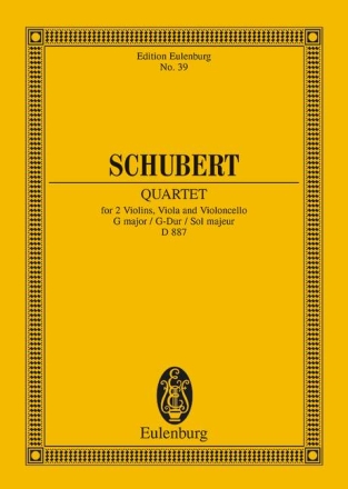Streichquartett G-Dur op.161 f�r Streichquartett Studienpartitur
