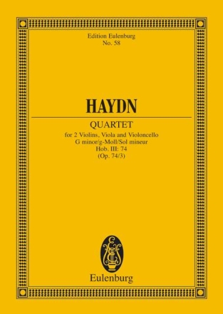 Streichquartett g-Moll Nr.74,3 f�r Streichquartett Studienpartitur