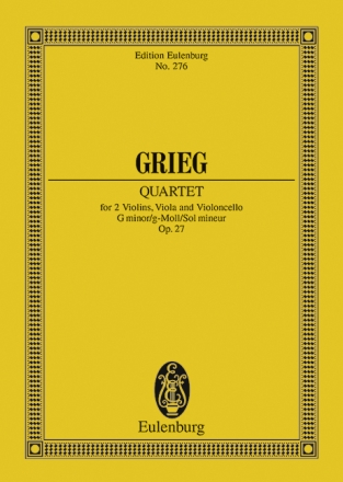 Streichquartett g-Moll op.27 f�r Streichquartett Studienpartitur