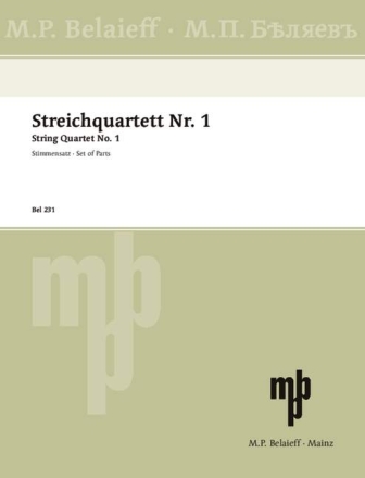 Streichquartett Nr.1 (1951) f�r Streichquartett Partitur und 4 Stimmen