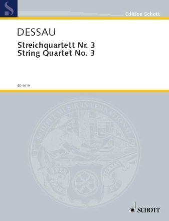 STREICHQUARTETT NR. 3 f�r Streichquartett Partitur und Stimmen