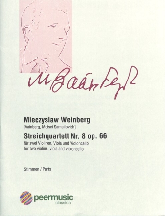 Streichquartett Nr.8 op.66 f�r 2 Violinen, Viola und Violoncello Stimmen
