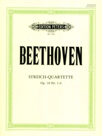 Streichquartette op.18,1-6 f�r Streichquartett Stimmen