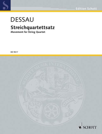Streichquartettsatz f�r Streichquartett Partitur und Stimmen