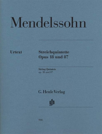 Streichquintette op.18 und op.87 f�r 2 Violinen, 2 Violen und Violoncello Stimmen