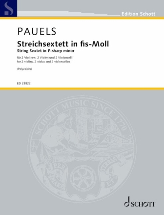 Streichsextett fis-Moll op. 7 f�r 2 Violinen, 2 Violen und 2 Violoncelli Partitur und Stimmen