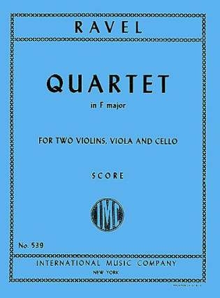 String Quartet F major for string quartet study score