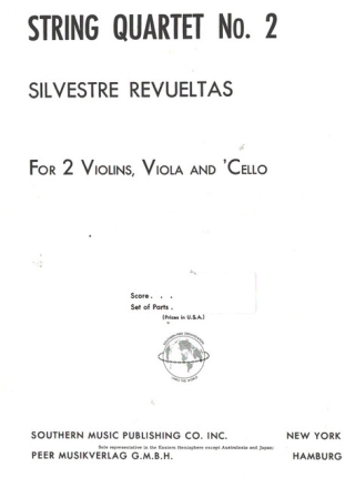 String Quartet no.2 for 2 violins, viola and violoncello score