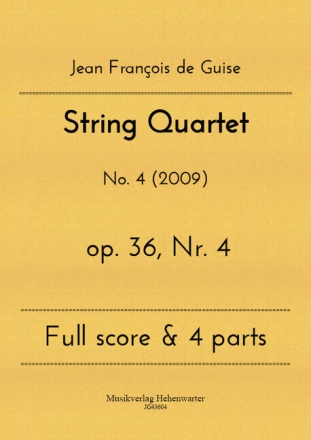 String Quartet op.36 Nr.4 for 2 violins, viola and violoncello score and parts