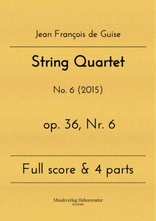 String Quartet op.36 Nr.6 for 2 violins, viola and violoncello score and parts