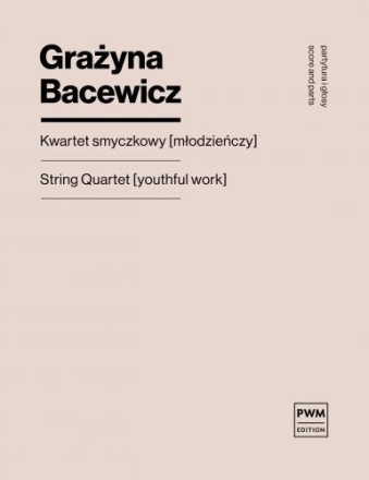 String Quartet (youthful work)  score and parts